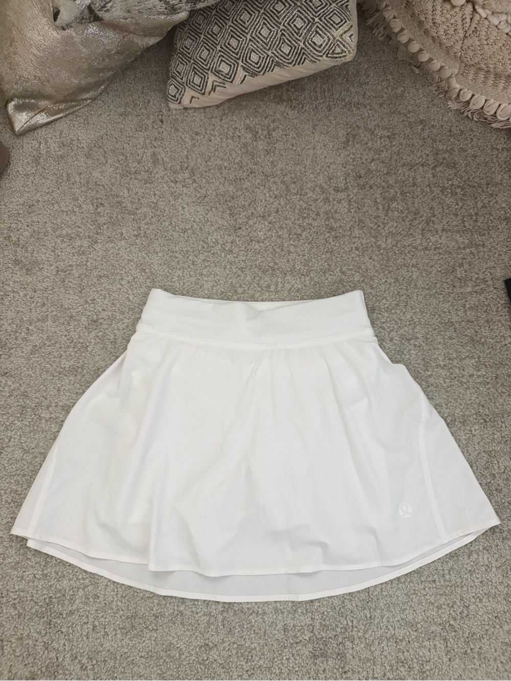 Lululemon White Athletic Skirt with Built-In Shorts